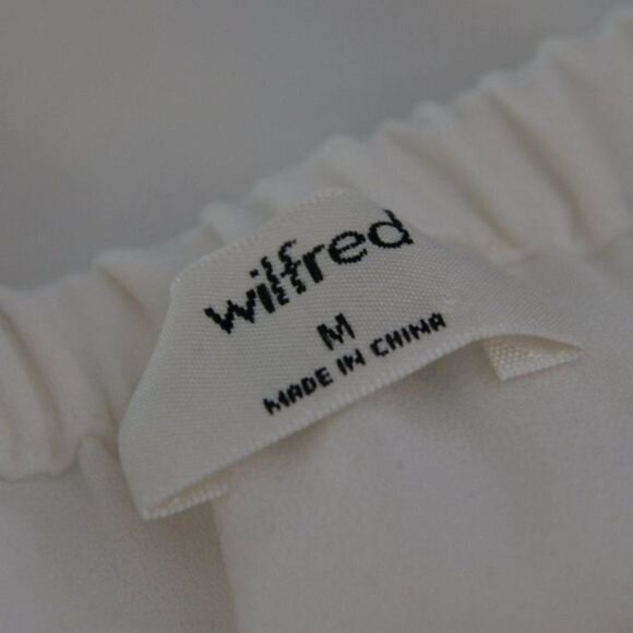 Aritzia Wilfred Eleanora White Cropped Off-Shoulder Blouse Sz M - Picture 4 of 7